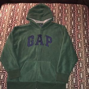 Boys’ GAP Green Fleece Zip up Hoodie Size 14-16